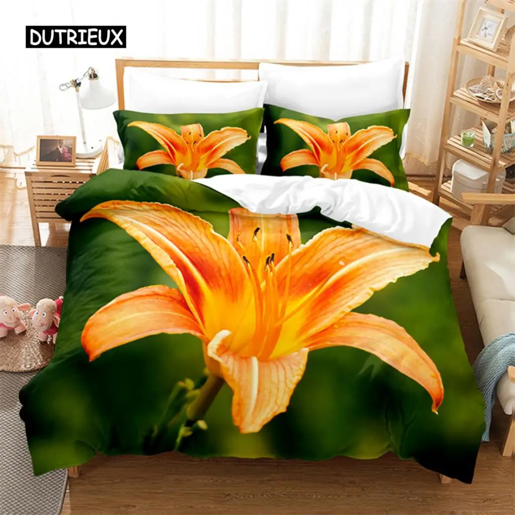 

Yellow Flowers Queen Bedding Set Duvet Cover Sets Bedding Digital Printing Bed Linen King Size Duvet Cover Set Bedding Set