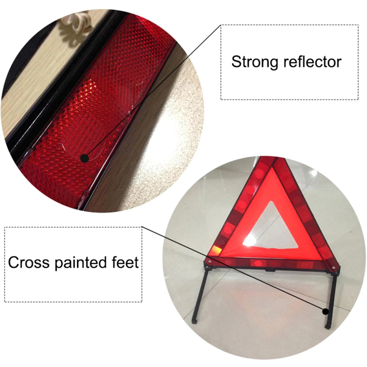 Warning Triangle Breakdown Board Reflective Safety Emergency Triangle Foldable Roadside Hazard Alert Signs for Car Emergencies