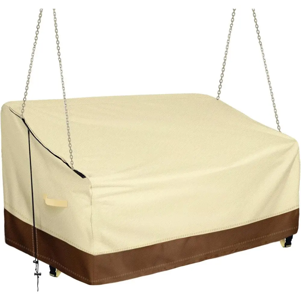 

Водонепроницаемый чехол для уличных качелей, материал 420D, 56x25x32 дюйма, бежевый и кофейный цвета