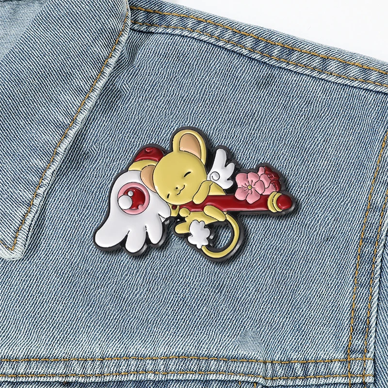 Cartoon Pet Kerberos Enamel Pin Cute Anime Magic Brooches Badges Lapel Backpack Bag Hat Leather Jackets Jewelry Gift Accessories