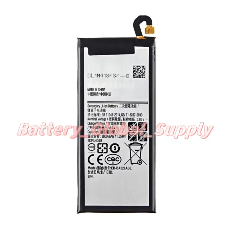 

For EB-BA520ABE A5 (2017) SM-A520 Battery 3.85V 3000mAh 1 PCS New
