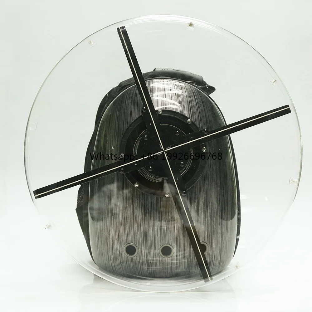 Eye-Catching Holographic Advertising Machine Screen  Small 3D Led Fan Backpack Sale Display factory