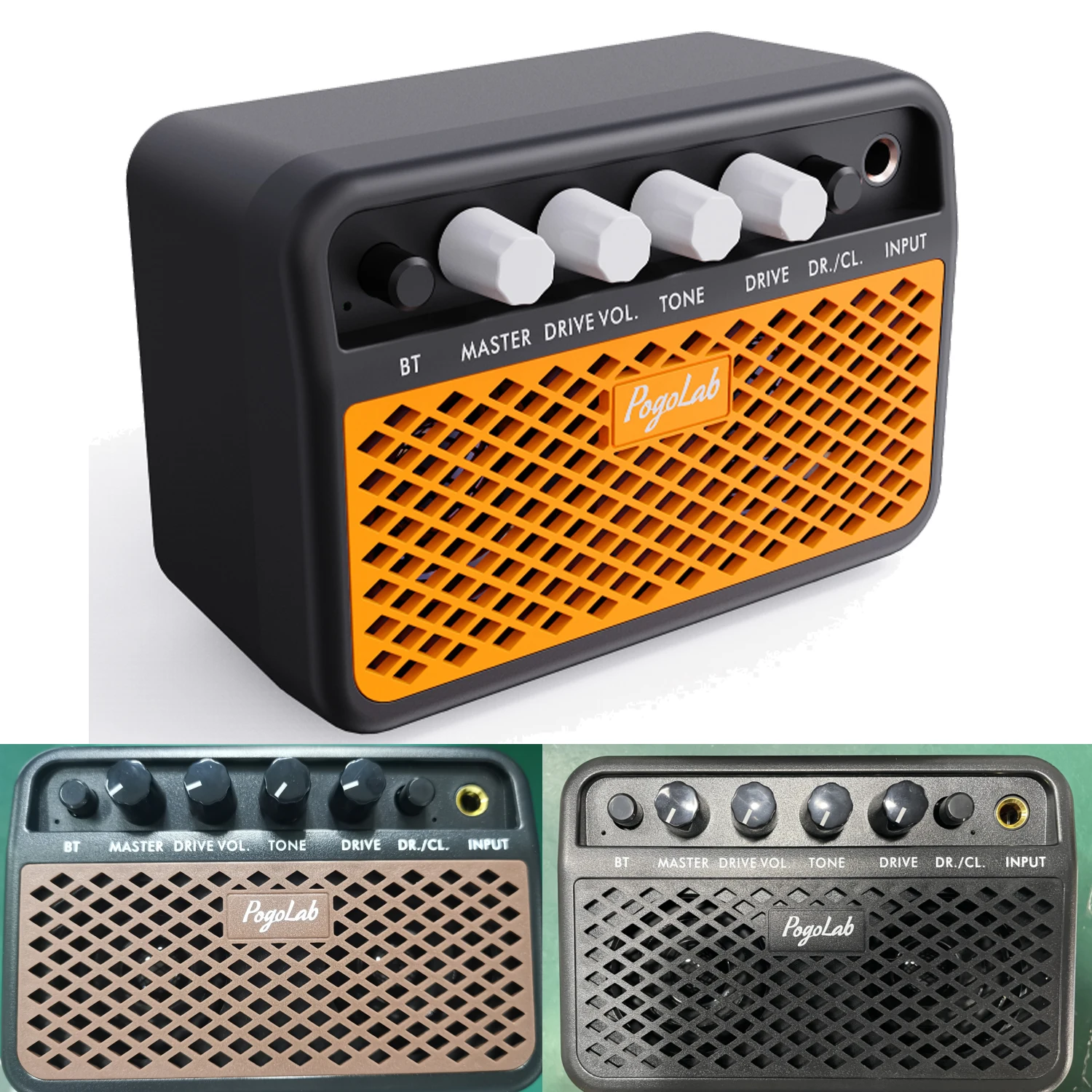 Mini Guitar Amp 5W Small Portable Electric Amplifier Clean & Drive Effects 2 Channels Bluetooth Speaker with Headphone