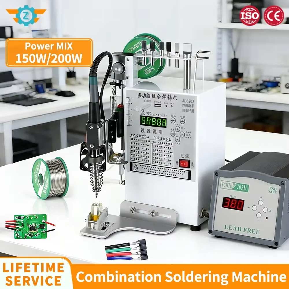 Semi Automatic Soldering Station with Foot-Operated Iron for Circuit Board USB Aiation Plug Welding hine Soldering hine
