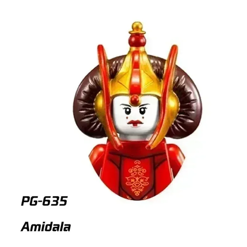 PG635 PG637 PG640 PG801 PG999 Star Wars Amidala Electroplate Toy Bricks Assembling Doll Building Blocks Boy Birthday Present