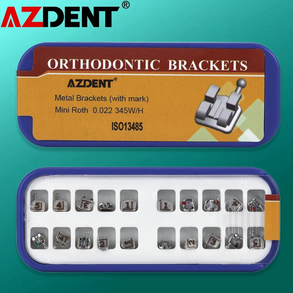 Azdent Mini MBT.022 3-4-5 Hooks Roth  Dental Orthodontic Brackets The Whole Casting Process