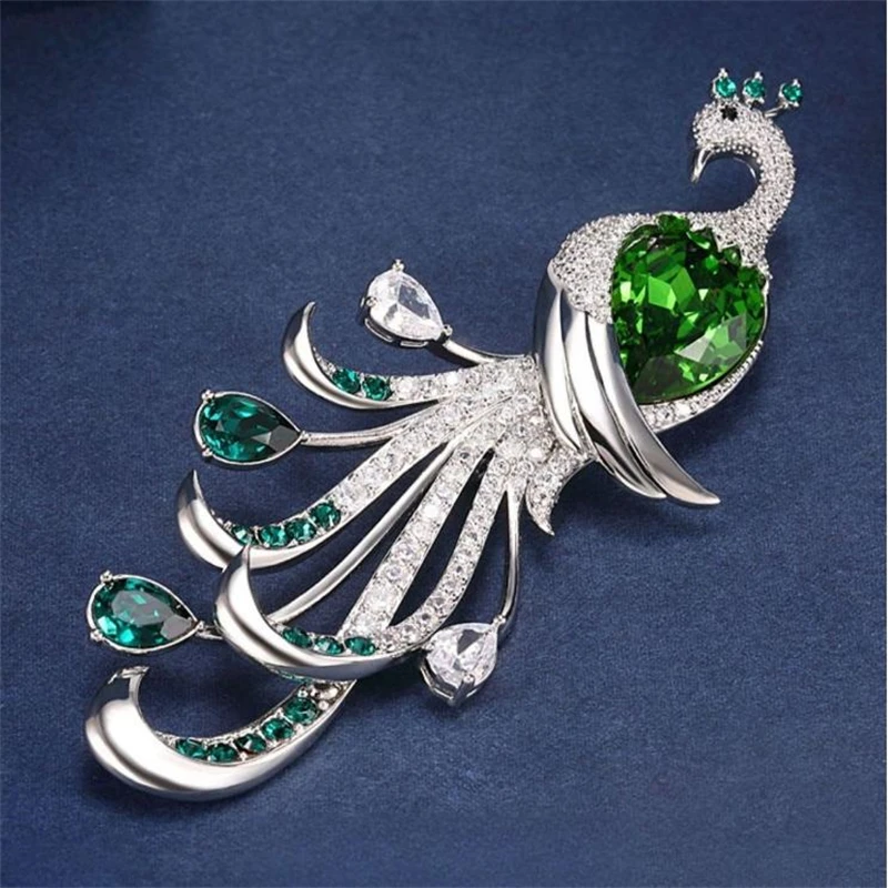 1Pc Chic Peacock Brooch for Women Men Fashion Peacock Animal Brooches Pins Jewelry Trendy Accessories Party Gifts 2025