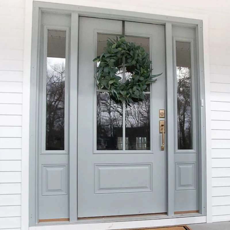 Security Steel Metal Door Aluminum French Doors for Houses Flat Exterior Entry Main Doors Modern Design