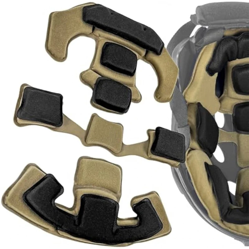 Universal Tactical Helmet Memory Foam Pad Set – Protective Cushion Inserts for FAST/MICH/ACH/USMC/PASGT Helmets