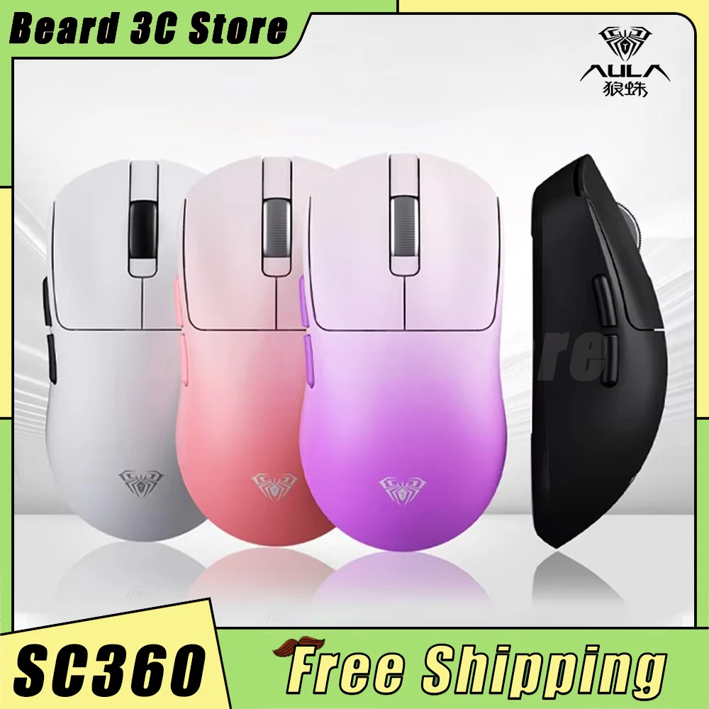 Aula SC360 Mouse PAW3311 Bluetooth Wireless Gaming Mouse E-Sport Light Weight Mice Pc Gamer Accessories Customized Office Gift