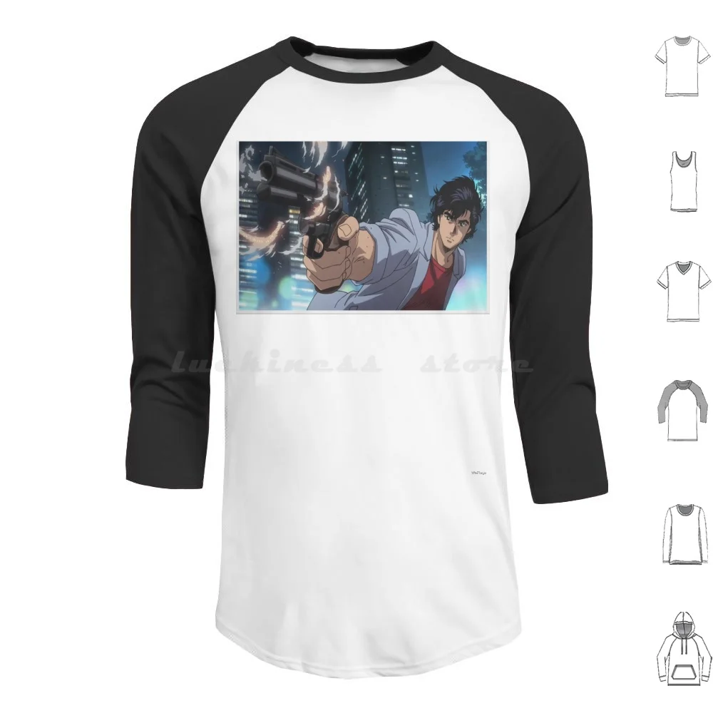 Nicky Larson Sudaderas con capucha de manga larga City Hunter Nicky Larson Ry? Saeba Teope Hideyuki Makimura Toni Marconi Kaori Sexy