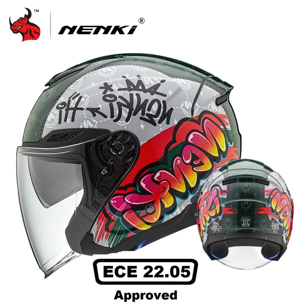 

ECE Approved Electric Scooter Helmet Motorcycle Helmets Men Women Open Face Motorbike Riding 3/4 Open Half Helmet Size S-XXL