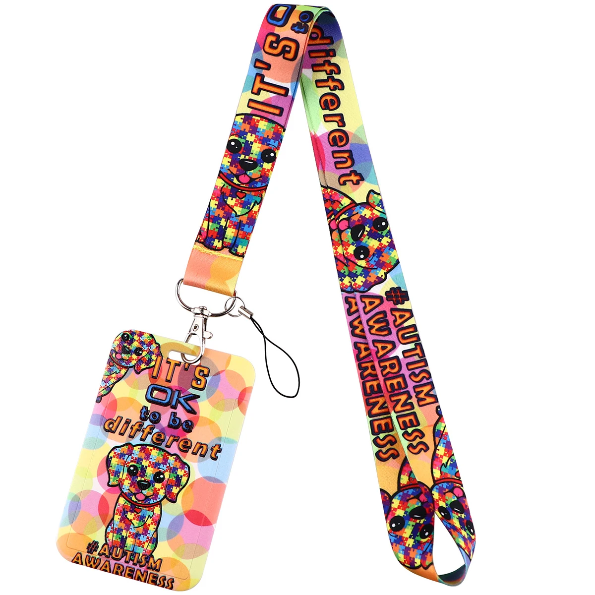 حامل بطاقة حبل أنيمي للفتيات ، رقبة معلقة ، شارة هاتف ، وصول لمترو الأنفاق ، طالب ، FI174 #4