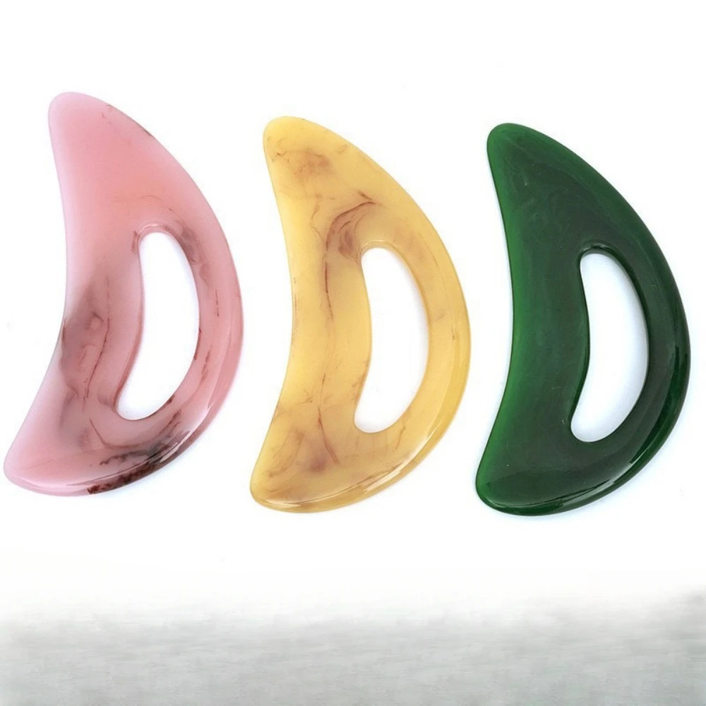 Natural Resin Guasha Scraping Massage Scraper Face Necks Skins Massager Meridian Dial Detoxification Acupoint SPA Massage Plates