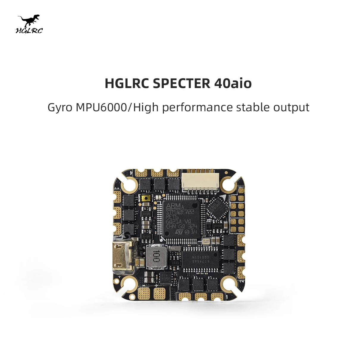 HGLRC SPECTER 40A  F722 40A AIO 4-6S Flight Controller MPU6000 40A ESC 25.5x25.5mm for 2-4 Inch RC FPV Freestyle Drone