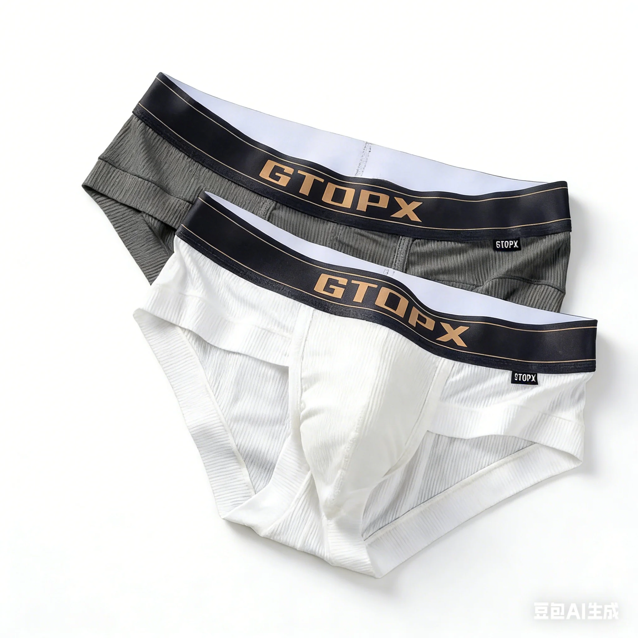 

Ribbed Modal Big Bugle Briefs for Men Sexy U Convex Pouch Underwear Soft Elastic Daily Wear Low-rise Cozy Sweat Absorp Underpant