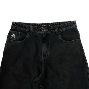 Streetwear -Schädelschädelpocket bestickte Jeans Y2k Hip Hop Retro Baggy Jeans Punk Rock niedrig erhöhte große Hosen erhöht 8 Hauptverkaufsschädel Calcas - №8