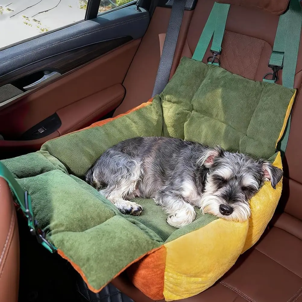 Teflon Easy‑Clean Removable Pet Car Seat Bed, Detachable Dog Cat Travel Cushion, Outdoor Pet Carrier, Bulk Wholesale