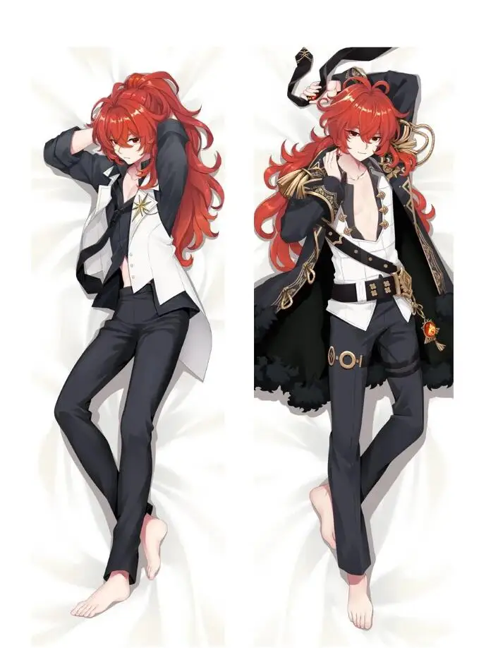 High Quality Long Straight Costume Cosplay Wig For Women Anime Wig Synthetic Hair Wig Dakimakura Pillow Case Pillow Cover