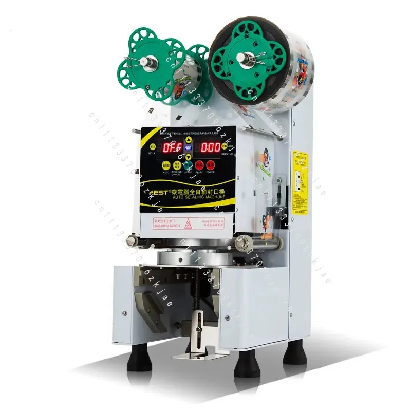 Automatic 70mm/75mm/88mm/90mm/95mm Plastic Paper Cup Sealing Machine 110V 220V Boba Tea Filler and Sealer Bubble Tea Equipment