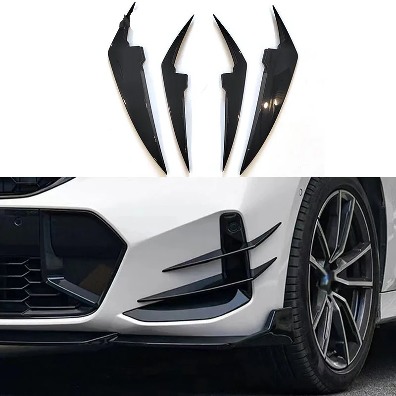 Black Lower Lip Front Bumper Protect Front Skirt Spoiler For BMW 3series G20G28 Fox Wrap Angle Body Kit