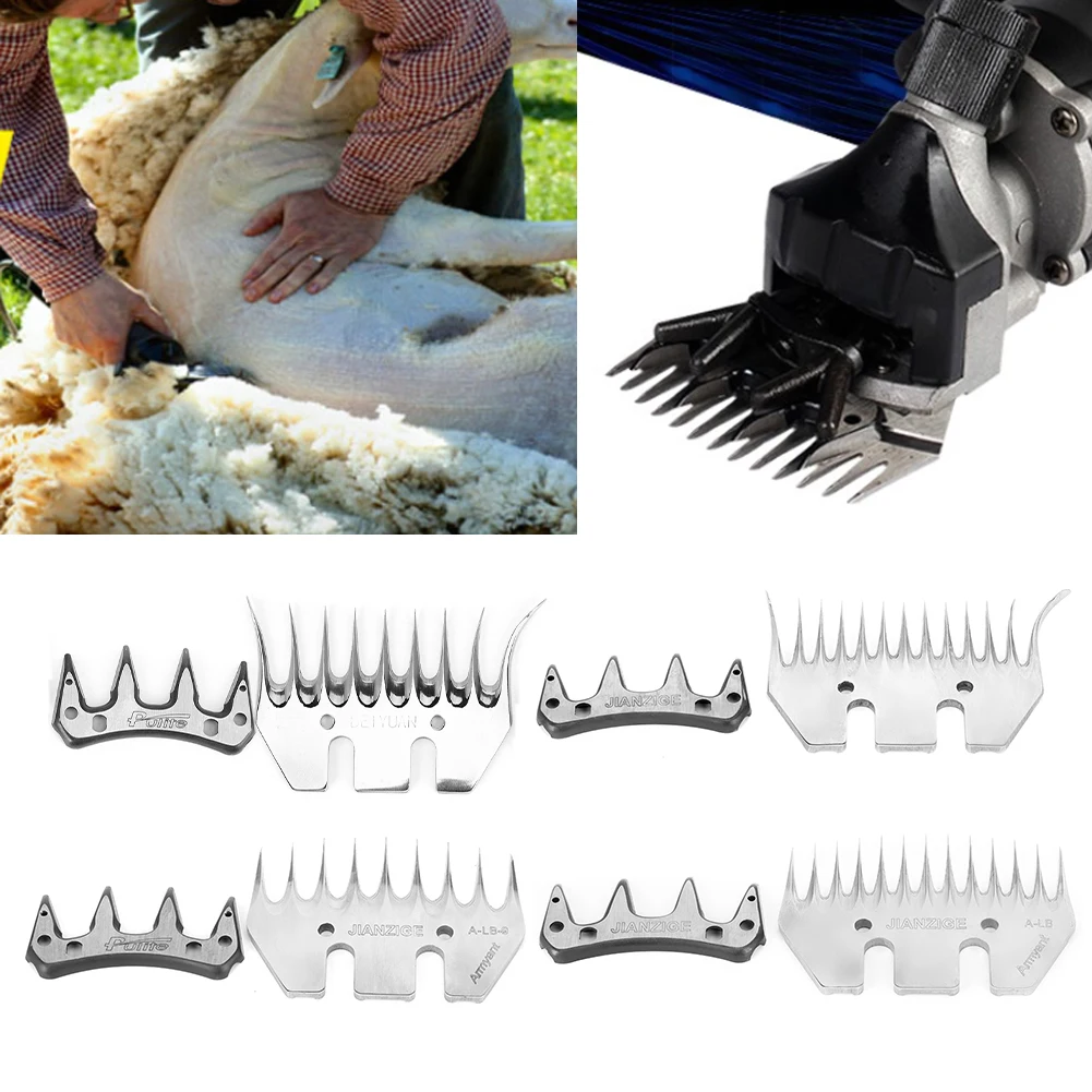 Shearing Cutting Blade Sheep Shear Part Stainless Steel Sheep Clippers Blade High Hardness Cutting Shearing Cutter Replacement