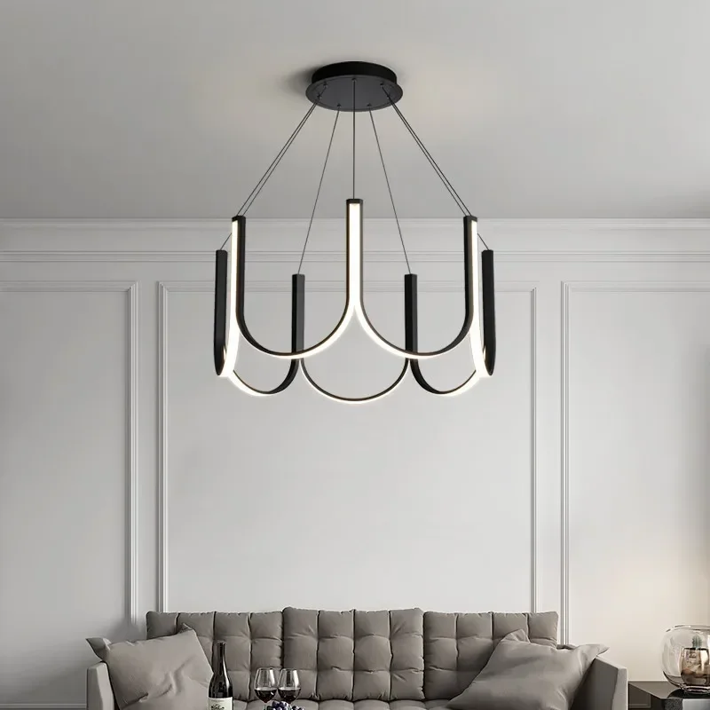 

Designer U Shape Dining Room Chandelier Kitchen Island Suspension LED Indoor Lighting Hanglamp Light Fixtures