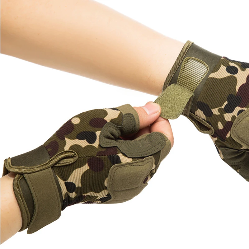 Men's Tactical Gloves Military Army Shooting Fingerless Gloves Anti-Slip Outdoor Hunting Sports Paintball Airsoft Bicycle Gloves