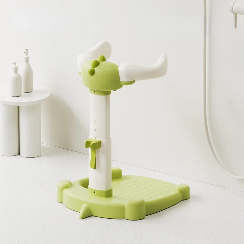 Height Adjustable Baby Standing Bath Racks,Toddler Buttock Washing Auxiliary Bracket, Anti Slip Shower Basin Table for Baby