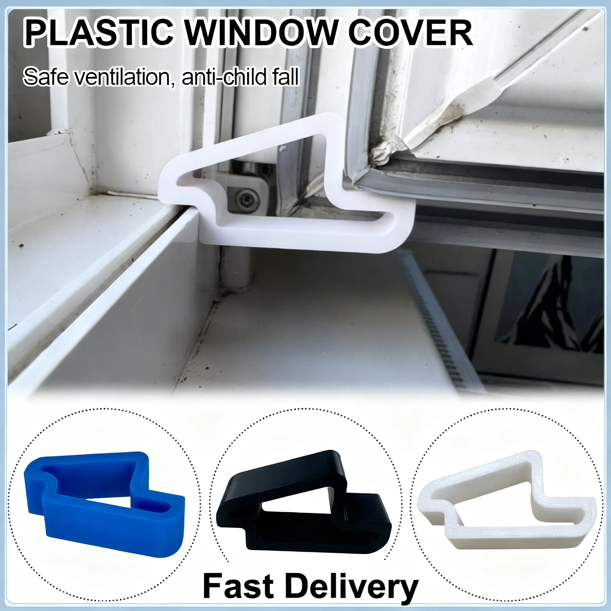 1/3pcs Durable Plastic Door and Window Stopper Multi-use Easy Removal Window Door Wedge Track Lock Door Stops Office