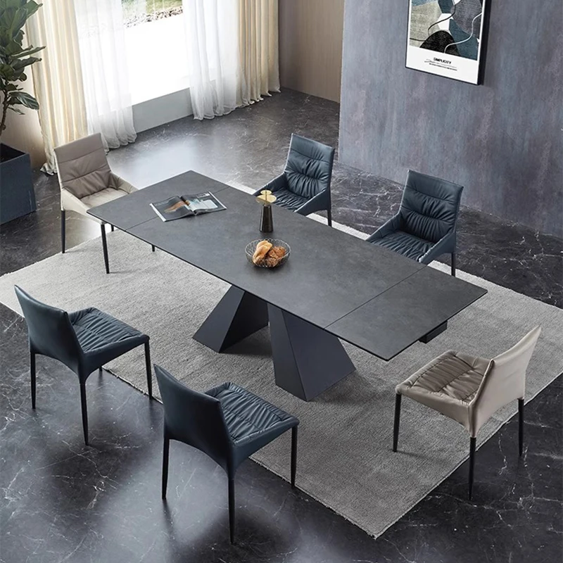 

Salon Extending Dining Table Luxury Side Restaurant Coffee Lounge Lounge Dining Table Nordic Juegos De Comedor Home Furniture