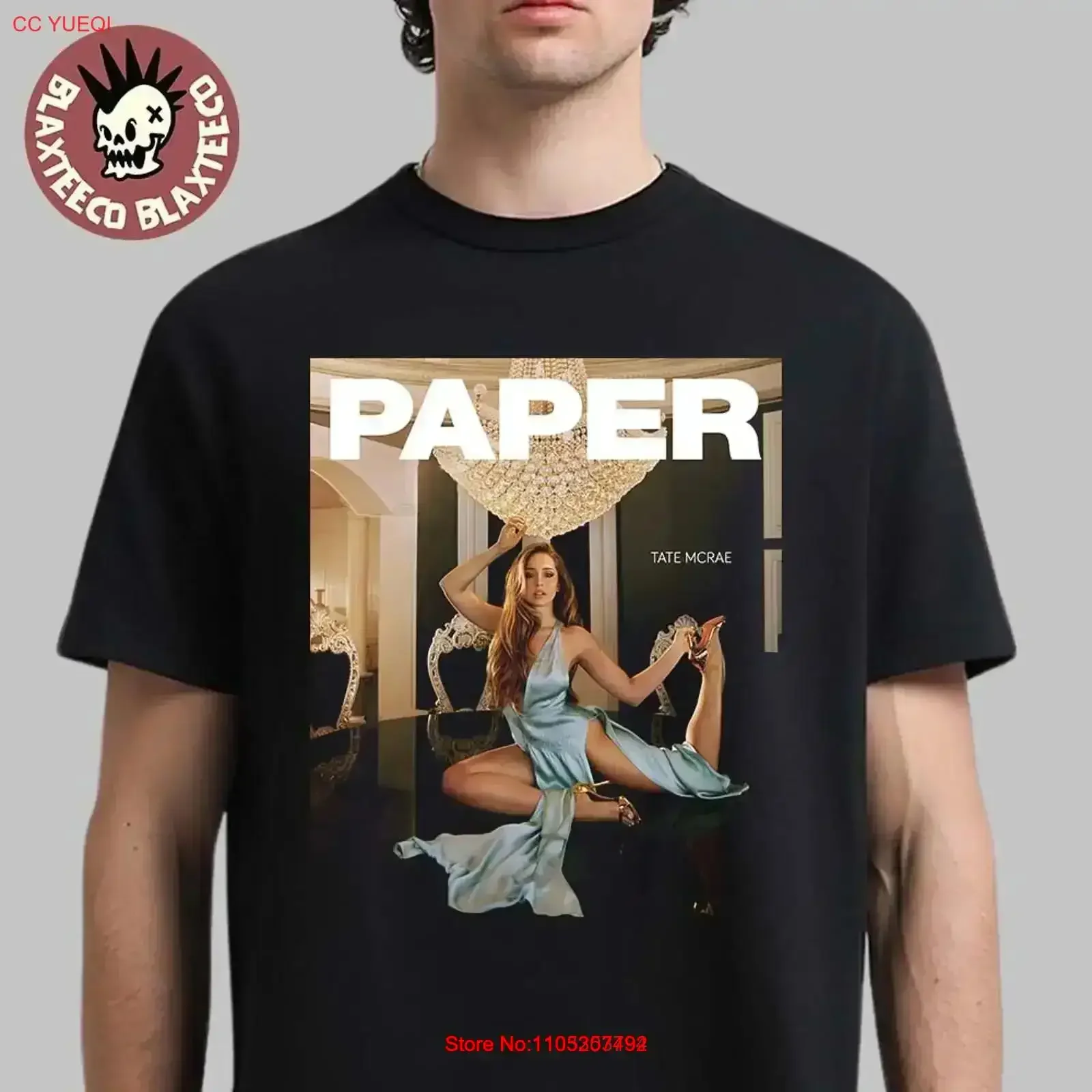 Tate McRae auf der Coverseite des PAPER Magazins 2025 Klassisches T-Shirt Vintage-Waschung Vielseitiges Grafik-Design Bequeme Streetwear Vintage