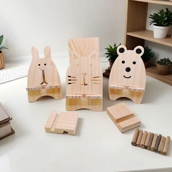 Multifunkční bambusový dřevěný univerzální držák na tablet PC a telefon, držák pro iPad a Samsung, držák na tablet pro domácnost a stolní počítače 10 nejlepší prodej dřevěný držák na mobilní telefon - №4