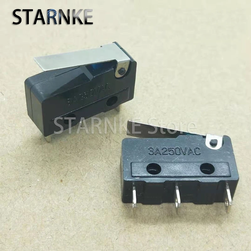 20PCS New 3Pins Medium Micro Switch Limit Switch 3A 250V Contact Switch Straight Handle