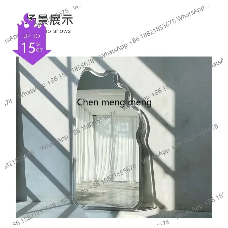 01A Nordic light luxury special-shaped full-body mirror clothing store fitting mirror acrylic hemming home full-length mirror