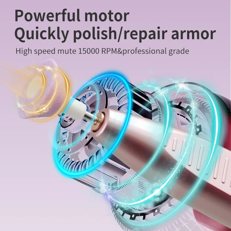 

Беспроводная дрель для ногтей, USB-пилочка для ногтей, полировальная ручка GLX085, перезаряжаемая дрель для ногтей, портативная маникюрная дрель, инструмент для салона