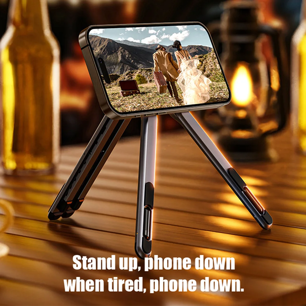 Foldale Magnetic Phone Holder Portable Selfie Stick 3-in-1 Foldable Adjustable Tripod Stand For iPhone 17 16 iPad Laptop Desktop