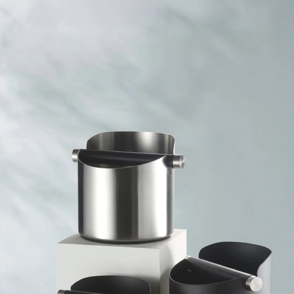 Stainless Steel Coffee Grounds Box Bar Table Espresso Machine Knocking Grounds Box Round Mini Tea Grounds Bucket Barista Tools