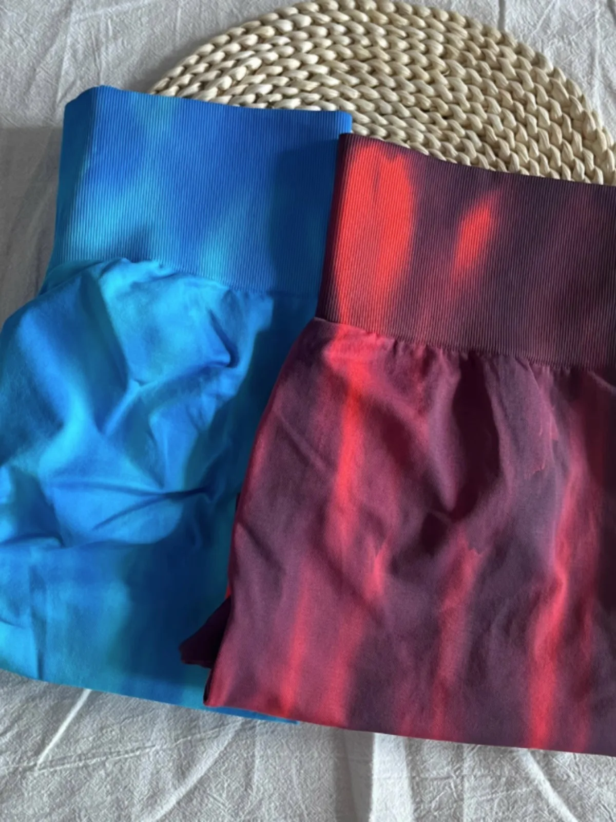 Tie Dye Aurora Shorts weibliche nahtlose schlanke Leggings Fitness studio Laufen Radfahren dehnbare Leggings hohe Taille Hüfte heben Yoga-Shorts – Detail 2