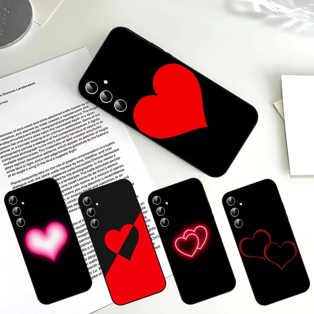 

Love Heart Matte Sleek Slim Shockproof Phone Case Full Protection For Samsung S24/S25/S22/S30/Note20/Lite/Ultra/5G/Plus/FE