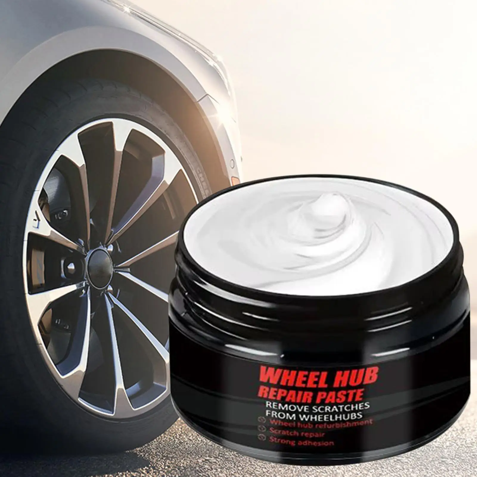 Wiel Kras Reparatie Kit 50g Wielnaaf Kras Reparatie Pasta met Spons Swirl Remover voor Auto Voertuigen Auto Detaillering Marine RV