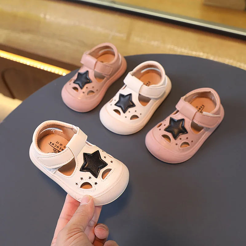 

Spring and Summer1-2Year-Old Girl Hollow-out Soft-Soled Toddler Shoes Children's Cute XINGX Sandals