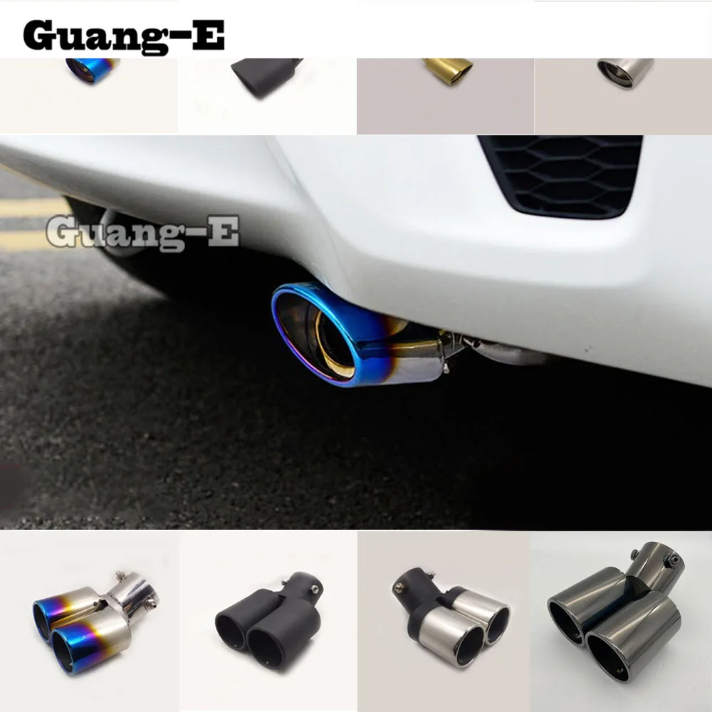 

For Honda Fit Jazz 2017 2018 2019 Car Styling Cover Muffler Exterior End Pipe Dedicate Exhaust Tip Tail Outlet Ornament 1pcs