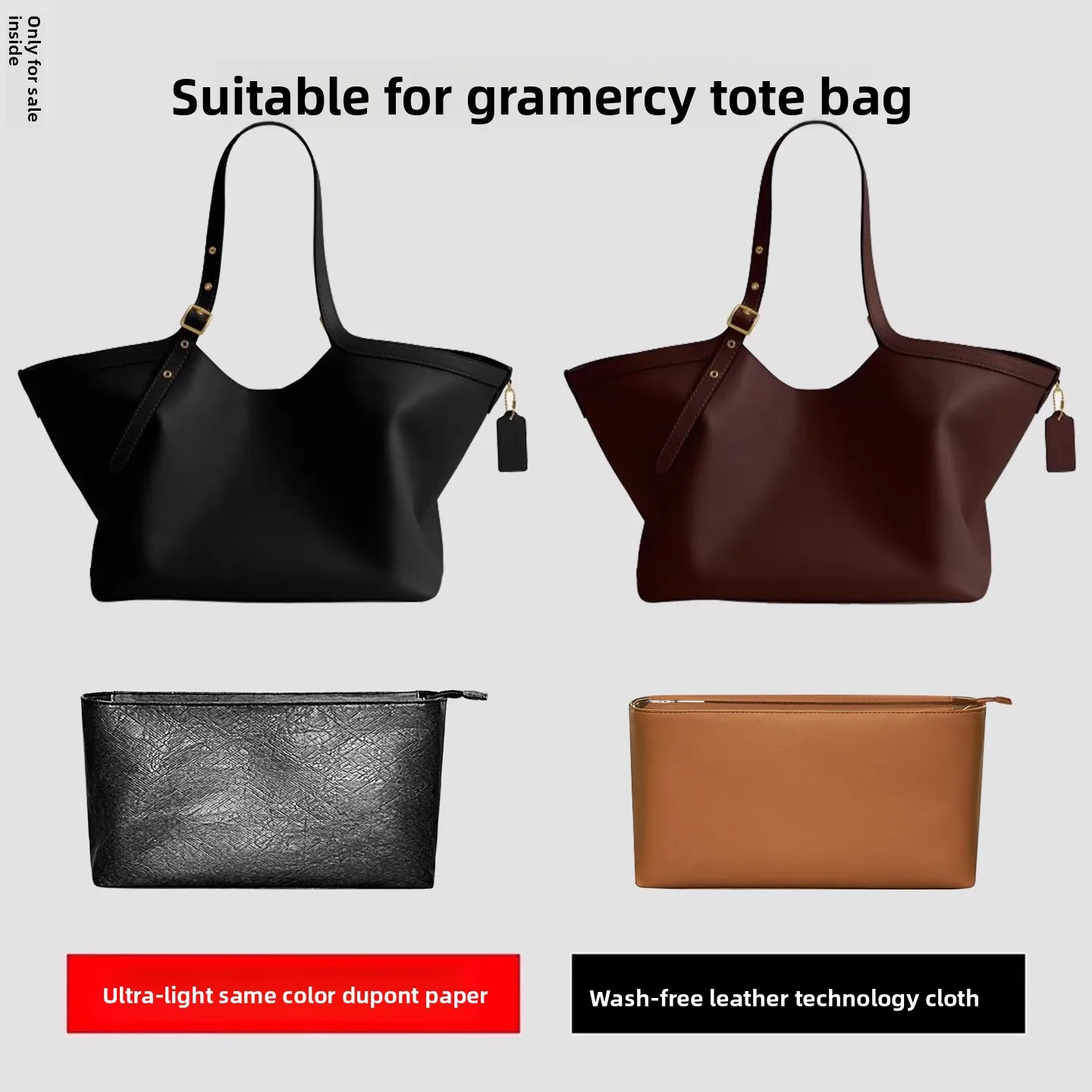 

Ultra-light DuPont Paper Leather Inner Bag for Amercy Tote Bag Bag by LianMao Women's Cosmetic Storage Bag