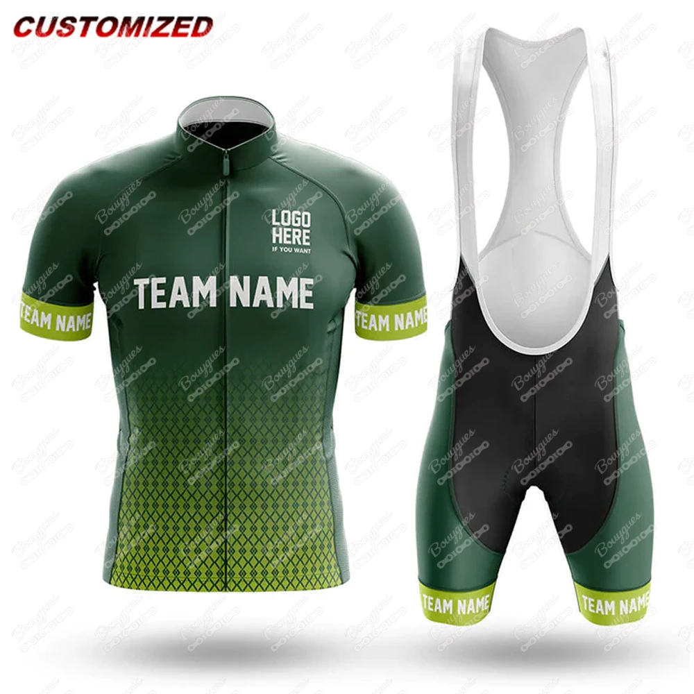 Customized Team Name Men Short Sleeve Cycling Jersey Sets Maillot Ropa Ciclismo Outdoor sports Bicycle Clothing Bike Shirts