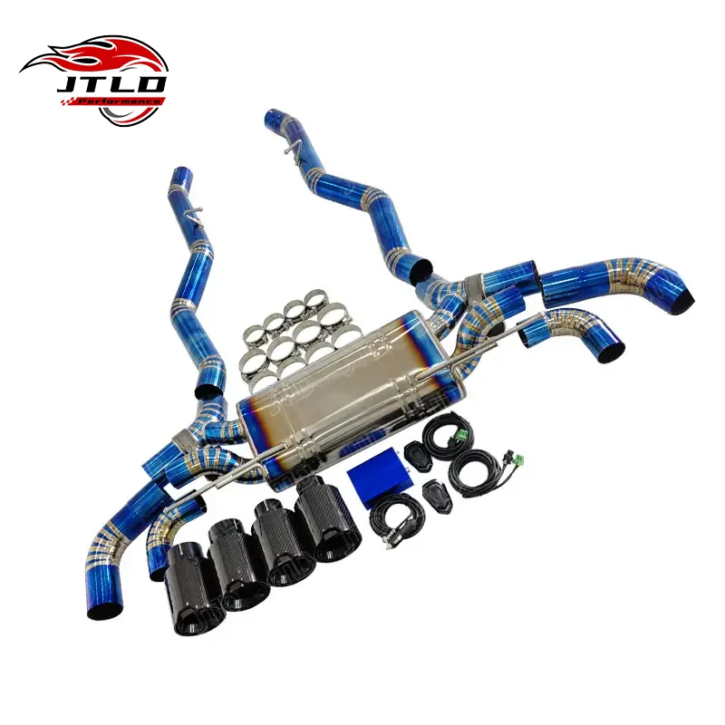 

Titanium Rear Exhaust for Bmw M Series F90 M5 S63 4.4t Valved Exhaust Electric Exhaust Muffler Pipes