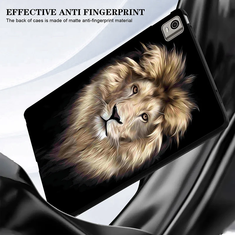 Silicone Tablet Case for Nokia T21 10.4inch 2022 Stand Cover Nokia T10 8.0 2022 PU Flexible Soft TPU Black Shell Back Cover