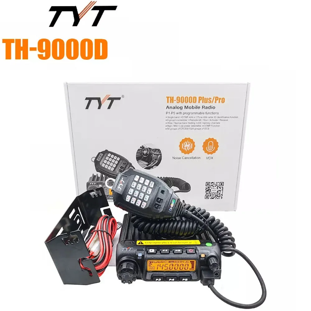 Latest Version TYT TH-9000D Plus Mobile Radio VHF136-174MHz or UHF400-490MHz Car Walkie Talkie 60W/45W TH9000D