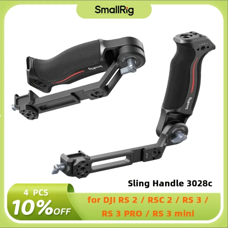 

SmallRig Adjustable Sling Handgrip Gimbal Sling Handle for DJI RS 3 Mini/RS 3/ RS 3 Pro/ RS 2 RSC 2 Stabilizer 13.2lb Load 3028C