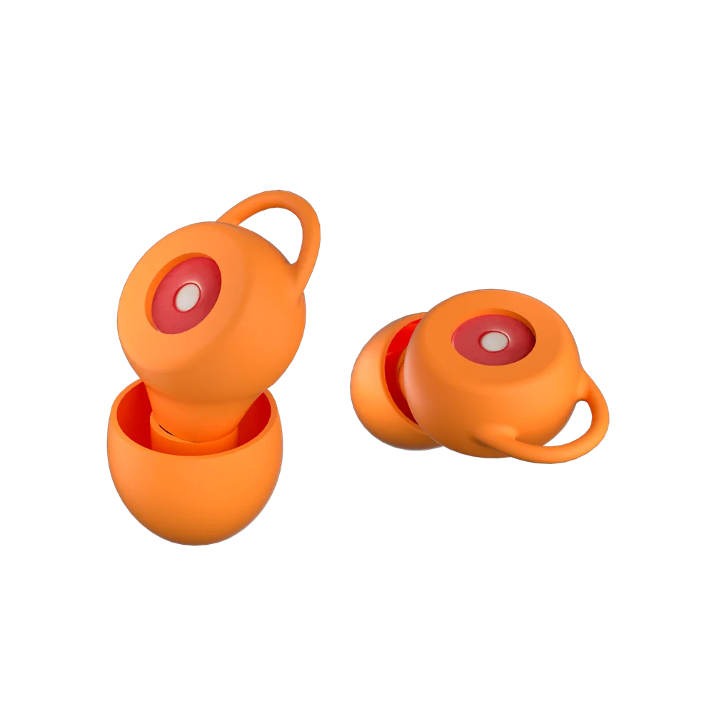 Imagem -02 - Soft Silicon Ear Plugs para Estudo Redução de Som Alta Redução de Ruído Earbuds para Selpping Block Snore Sound e Focus on